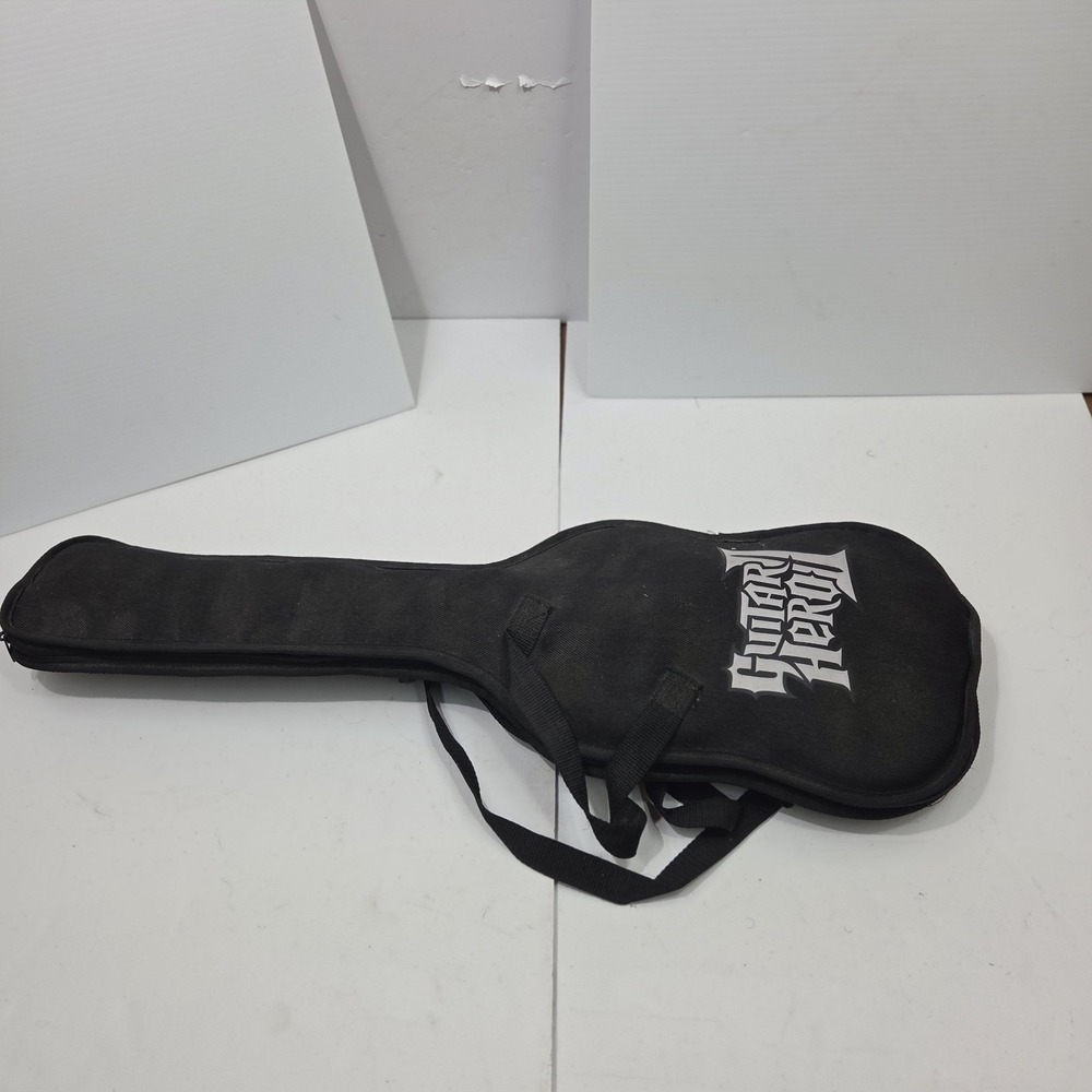 PS2 Guitar Hero RedOctane PSLGH SG Red Guitar Controller Gig Bag Strap Bundle